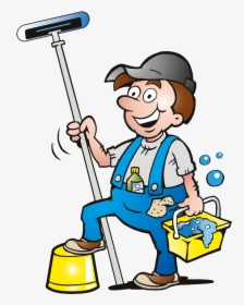 Window Cleaner Clipart , Png Download - Cartoon Window Cleaner Man, Transparent Png, Free Download