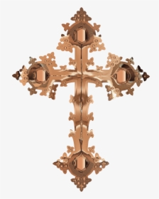Polished Copper Ornate Cross No Background - Ethiopian Orthodox Cross Png, Transparent Png, Free Download
