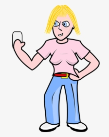 Angry, Blonde, Female, Girl, Jeans, People, T-shirt - Teen Girl Clipart Transparent, HD Png Download, Free Download