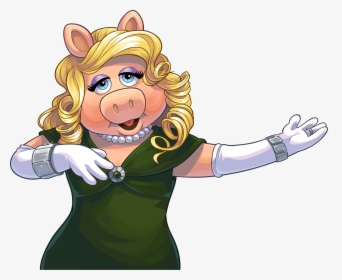 Club Penguin Wiki - Miss Piggy & Kermit Cartoon, HD Png Download, Free Download