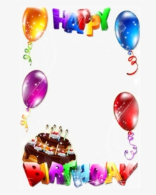 Birthday Cake Picture Frame Clip Art - Birthday Photo Frame Download, HD Png Download, Free Download