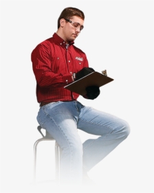 Service Guy - Sitting, HD Png Download, Free Download