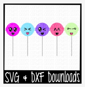 Kawaii Lolipops * Cute Faces * Candy Cutting File - Invertebrate, HD Png Download, Free Download