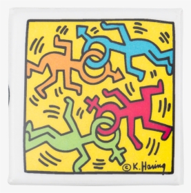 Keith Haring Dancing Figures Art Button Museum - Visual Arts, HD Png Download, Free Download