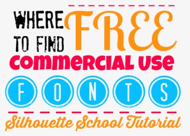 Silhouette Tutorial, Commercial Use Fonts, Free - Free Fonts For Silhouette, HD Png Download, Free Download