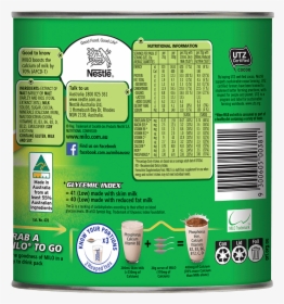 Milo Nutrition Label, HD Png Download, Free Download