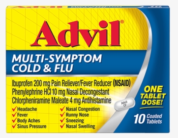 Advil Multi Symptom Cold And Flu, HD Png Download, Free Download