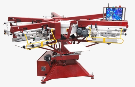 Volt 6-5 Automatic Screen Printing Machine / Press - Red Screen Printing Press, HD Png Download, Free Download