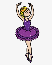 How To Draw Ballerina, People, Easy Step - Easy To Draw Cartoon Ballerina, HD Png Download, Free Download