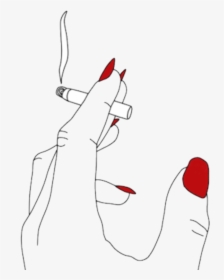 Tumblr Hand Cigarette - Cigarette Drawing Transparent, HD Png Download, Free Download