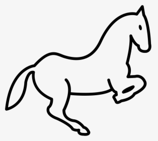 Jumping Horse Outline, HD Png Download, Free Download