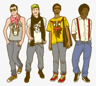 Clip Art Guy Hipster - People Magazine Illustration, HD Png Download, Free Download