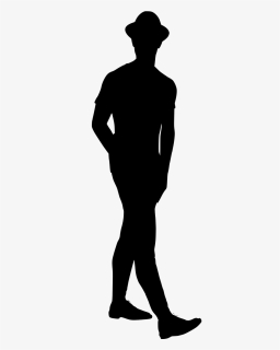 Silhouette Man Hipster Free Photo - Walking Fat Man Silhouette Vector, HD Png Download, Free Download