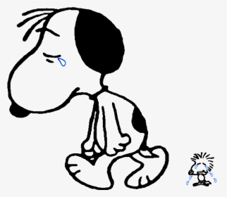 Transparent Snoopy Happy Birthday Clipart - Sad Snoopy, HD Png Download, Free Download