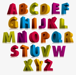 #alphabet #3d #letters #colorful #4asno4i - Letras En 3d De Colores, HD Png Download, Free Download