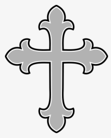 Cruz, Gris, Cristiano, Religión, Forma, Fe - Silver Cross Clip Art, HD Png Download, Free Download