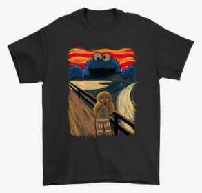 Gingerbread Man And The Cookie Monster The Scream Painting - Fandom Shirts, HD Png Download, Free Download
