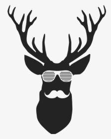 Hipster Deer Rubber Stamp - Deer Hipster, HD Png Download, Free Download