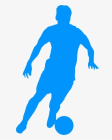 Transparent Soccer Silhouette Png - Football Silhouette Blue Logo, Png Download, Free Download