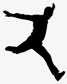 Silhouette - Silhouette Of A Person Jumping, HD Png Download, Free Download