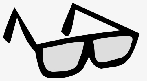 Black Glasses Club Penguin - Club Penguin Glasses, HD Png Download, Free Download
