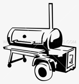 Black And White Bbq Smoker Clipart, HD Png Download, Free Download