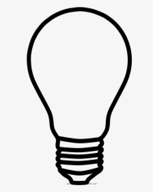 Bombilla Página Para Colorear - Drawing Clipart Light Bulb, HD Png Download, Free Download