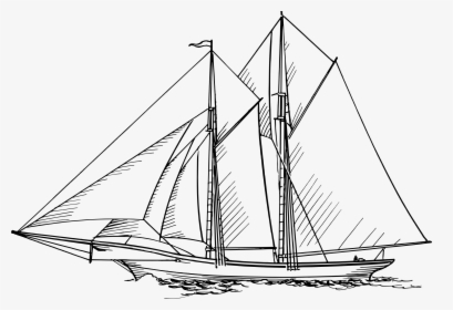 Sailing Ship 23 Clip Arts - Fore And Aft Ship, HD Png Download, Free Download