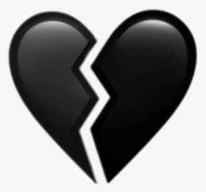 #heart #broken #brokenheart #black #blackheart - Broken Black Heart Png, Transparent Png, Free Download