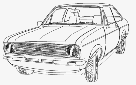Escort 3 Perspective3d View"  Class="mw 100 Mh 100 - Car Drawing Perspective, HD Png Download, Free Download