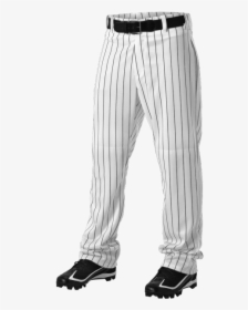Gray And Red Pinstripe Baseball Pants, HD Png Download, Free Download