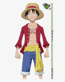 Autor Del Render Mekdra Anime One Piece Personajes - Pixel Art One Piece Luffy, HD Png Download, Free Download