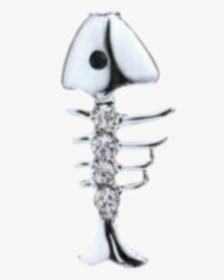 #charm #fish #bones #catfood #jewelry #pandora #shiny - Silver, HD Png Download, Free Download