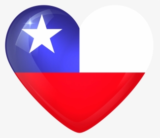 Large Heart Flag Gallery - Chile Heart Flag Png, Transparent Png, Free Download