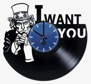 Uncle Sam Handmade Vinyl Record Wall Clock Fan Gift - Big Brother Is Watching You Usa, HD Png Download, Free Download