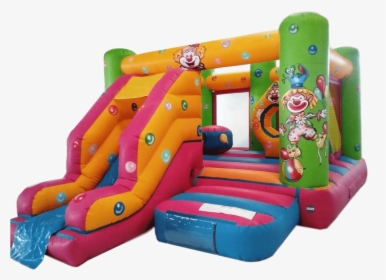 Circus Bouncy Castle With A Slide At The Front - Bouncy Castle 3m X 3m, HD Png Download, Free Download