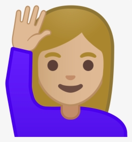 Sassy Girl Emoji Copy Paste The Emoji - Raising Hand Emoji Vector, HD Png Download, Free Download