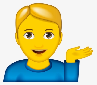 Emoji Woman Tipping Hand Png, Transparent Png, Free Download