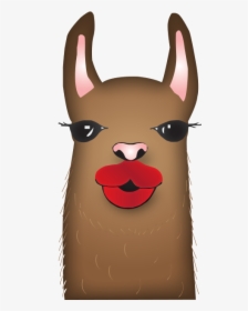 Petting Zoo, Sassy Llama Emoji - Cartoon, HD Png Download, Free Download