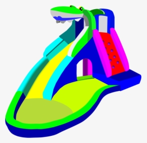 Bouncy Castle Water Slide Pool Vector Clip Art - Vector Transparent Water Slide Png, Png Download, Free Download