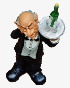 Free Butler Serving Champagne New Year Png Image, Transparent Png, Free Download