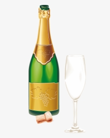 Champagne Png - Green Wine Bottle Png, Transparent Png, Free Download