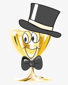 Free Champagne Glass Cartoon Male Graphic - Cartoon Champagne Glasses, HD Png Download, Free Download