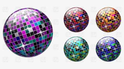 Disco Ball Set Stock Vector Image Transparent Png - Discokugel Clipart, Png Download, Free Download