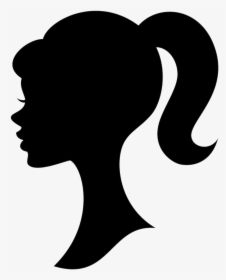 Girl With Ponytail - Head Barbie Logo, HD Png Download, Free Download