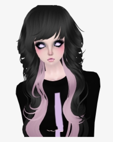 This Is A Female Imvu, Pastel Goth Hair Style - Hairstyle, HD Png Download, Free Download