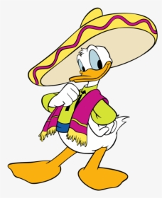 Donald Duck Clipart Sombrero - Donald Duck Png Mexicano, Transparent Png, Free Download