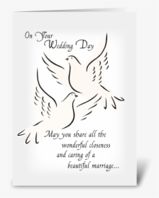 Wedding Doves, Congratulations Greeting Card - Illustration, HD Png Download, Free Download
