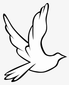 Dove Clipart Transparent No Background - Bird Flying Away Drawing, HD Png Download, Free Download