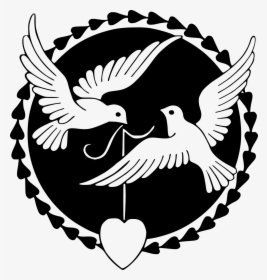 Love Birds Clipart Black And White, HD Png Download, Free Download